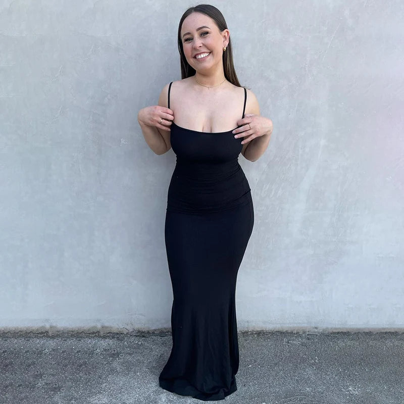 Backless Bodycon Maxi Dress